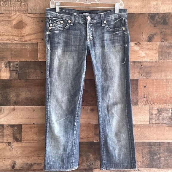 Rock & Republic Designer Cropped Capri Jeans With Pocket Embroidery Size 27 - Picture 3 of 10